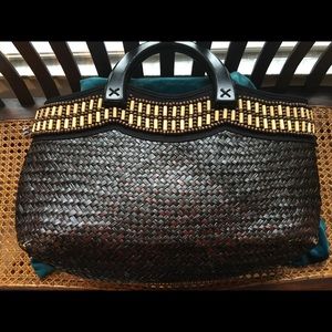 Vintage St John’s Bay SeaGrass Beaded Handbag